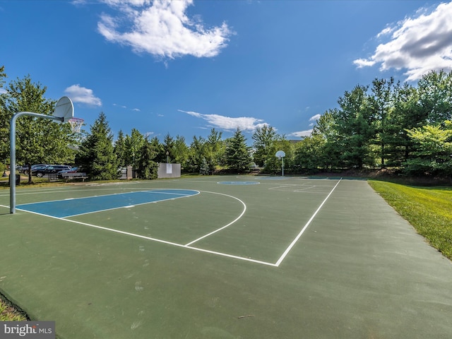 view of basketball court with community basketball court