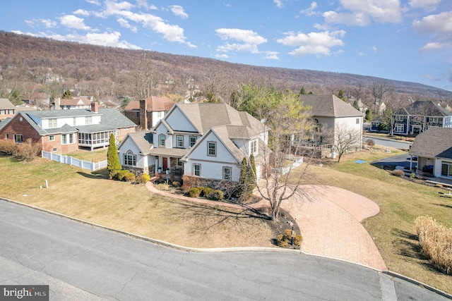 aerial view featuring a residential view