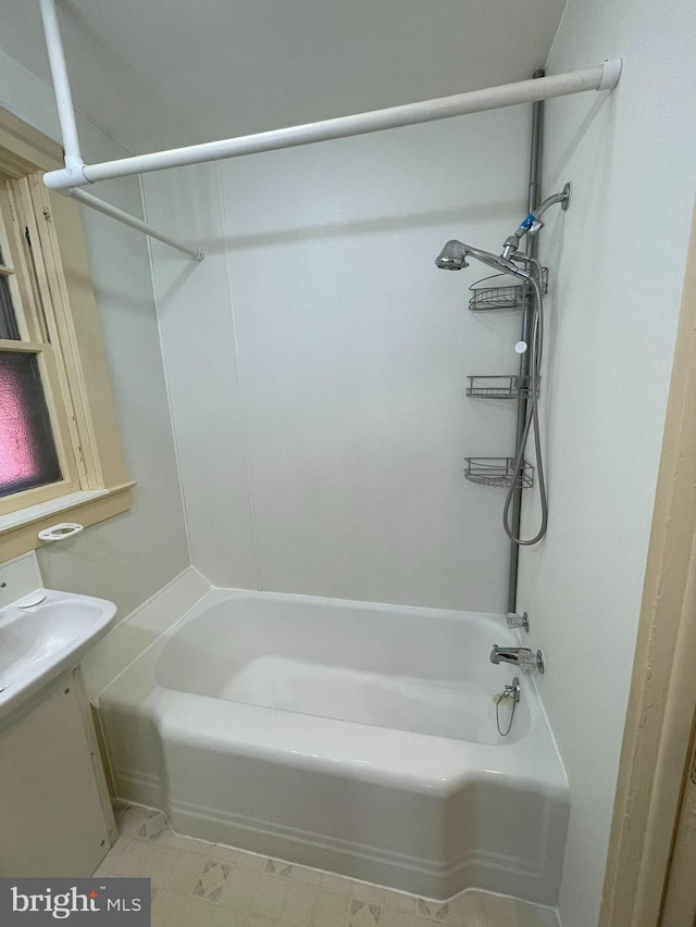 full bath featuring  shower combination and vanity