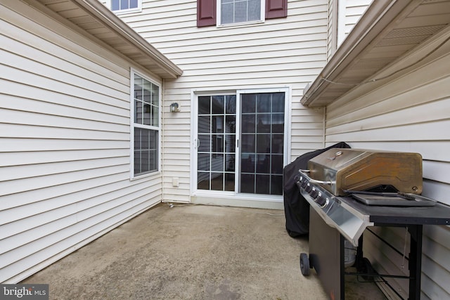 view of patio / terrace featuring a grill