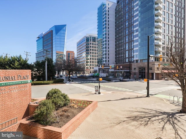 exterior space featuring a view of city