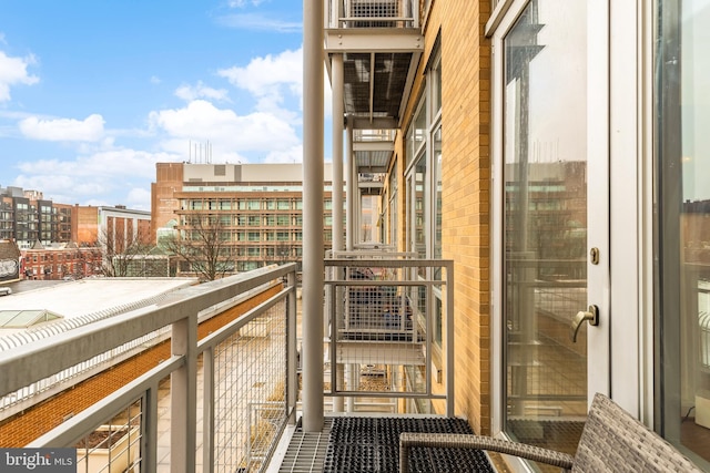 balcony with a city view