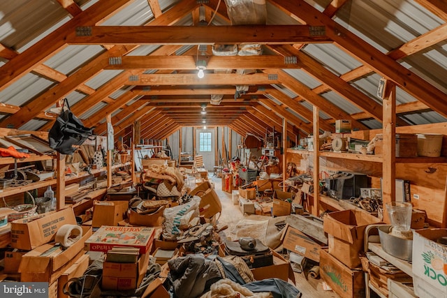 view of attic