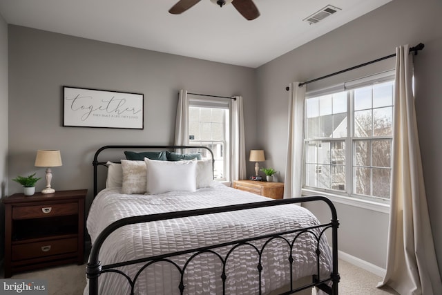 665 Constellation Sq SE Unit F, Leesburg, VA 20175 - bedroom featuring carpet, baseboards, and ceiling fan