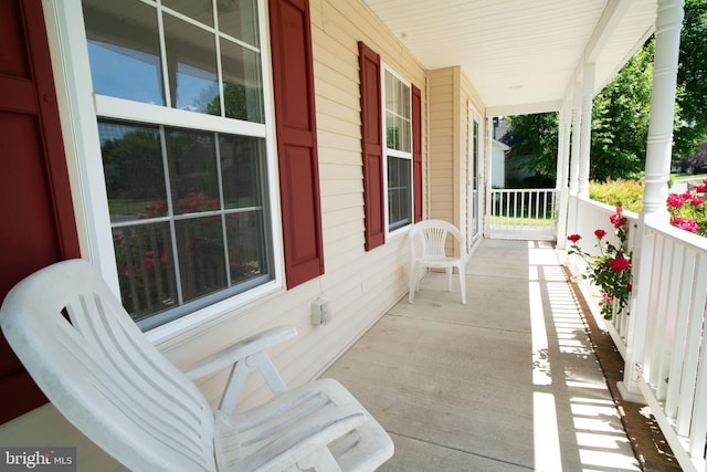 balcony with covered porch