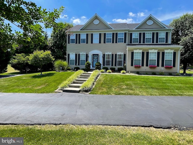 view of front of house with a front yard