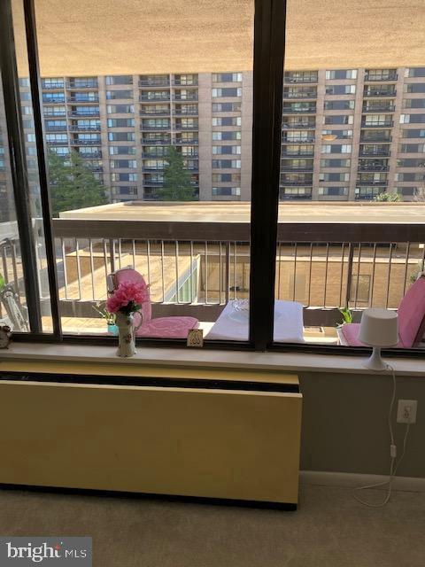 balcony featuring a view of city