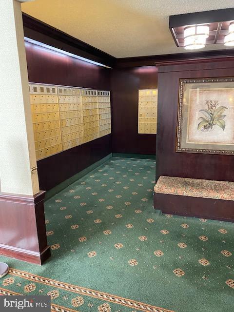 interior space featuring mail area