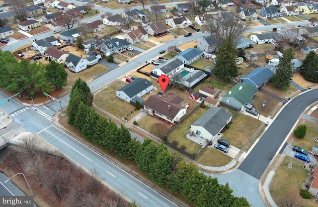 bird's eye view featuring a residential view