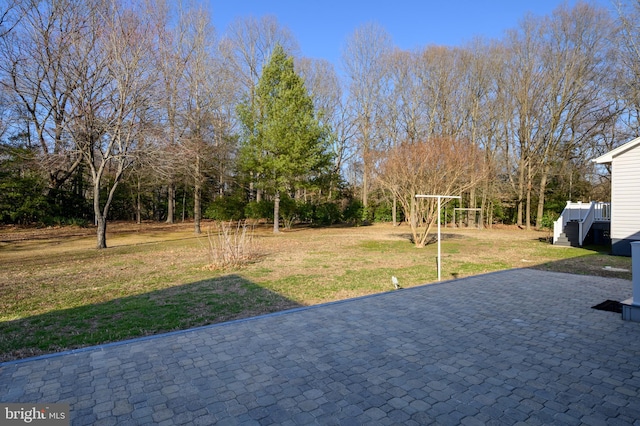 view of yard featuring a patio