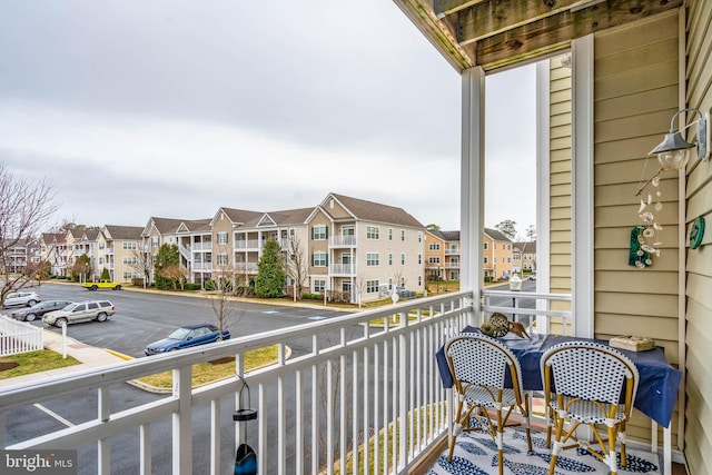 balcony with a residential view