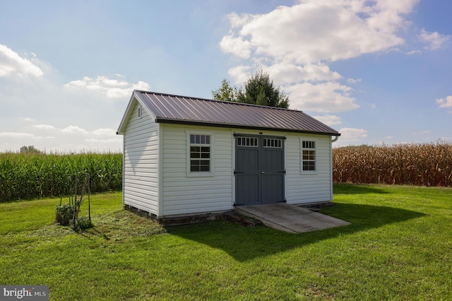 view of shed