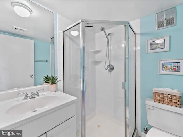 8500 Coastal Hwy Unit 107, Ocean City, MD 21842 - bathroom with toilet, a stall shower, and visible vents