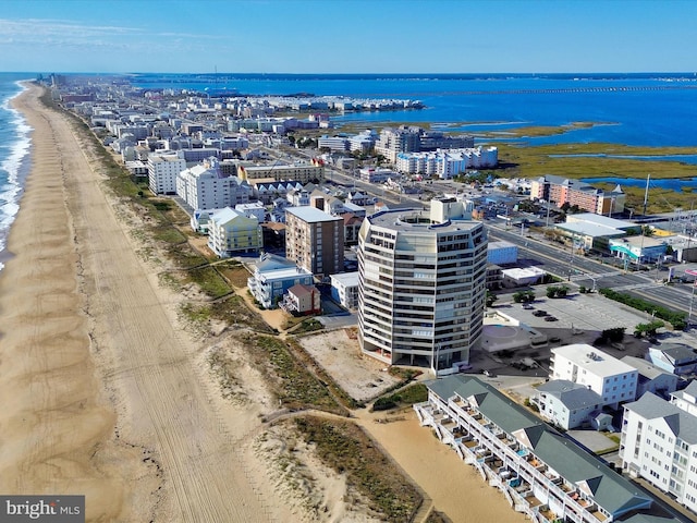 8500 Coastal Hwy Unit 107, Ocean City, MD 21842 - bird's eye view featuring a water view, a view of the beach, and a view of city
