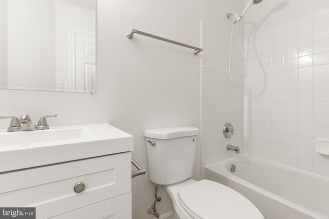 6185 Newton Ln, Bealeton, VA 22712 - bathroom with toilet, vanity, and shower / tub combination