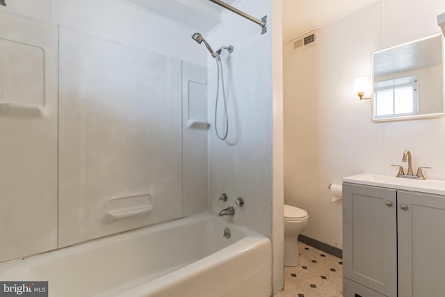 305 Drew St, Baltimore, MD 21224 - full bathroom with visible vents, bathtub / shower combination, vanity, and toilet