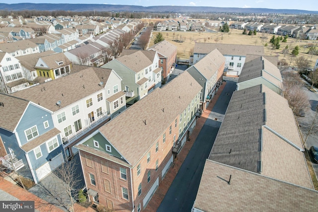 bird's eye view with a residential view