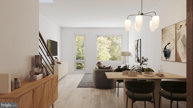 interior space with light wood-style flooring