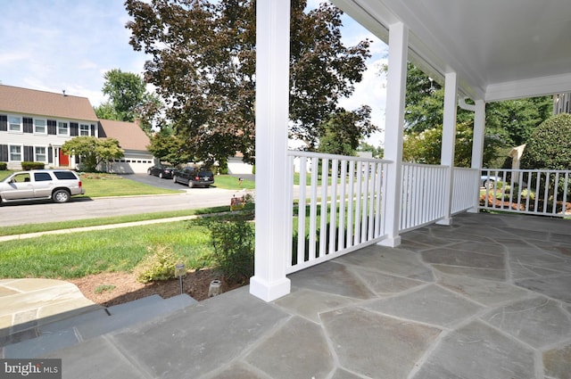 view of patio / terrace featuring covered porch