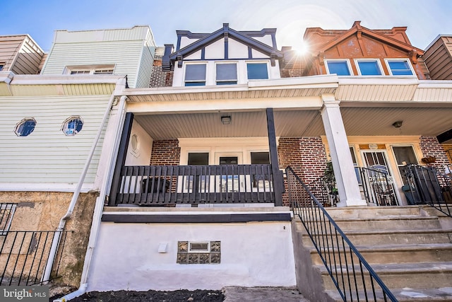 exterior space featuring covered porch