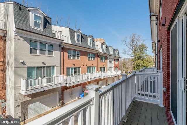 balcony with a residential view