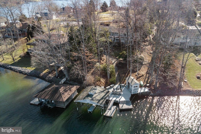 1031 Lakemount Dr, Moneta, VA 24121 - drone / aerial view featuring a water view