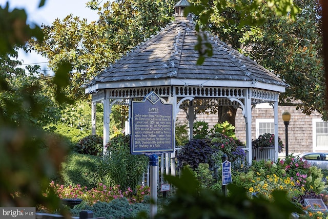 view of home's community featuring a gazebo