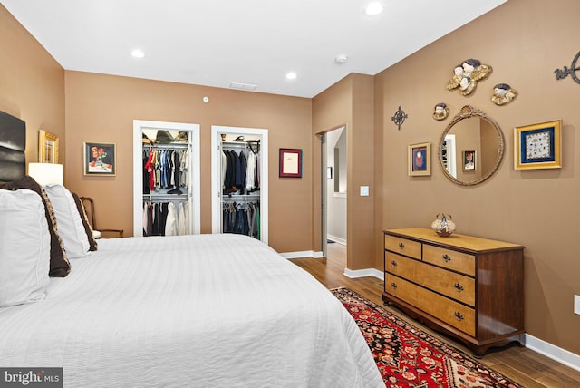 4451 River Ridge Court, Philadelphia, PA 19129 - bedroom with visible vents, recessed lighting, wood finished floors, and baseboards