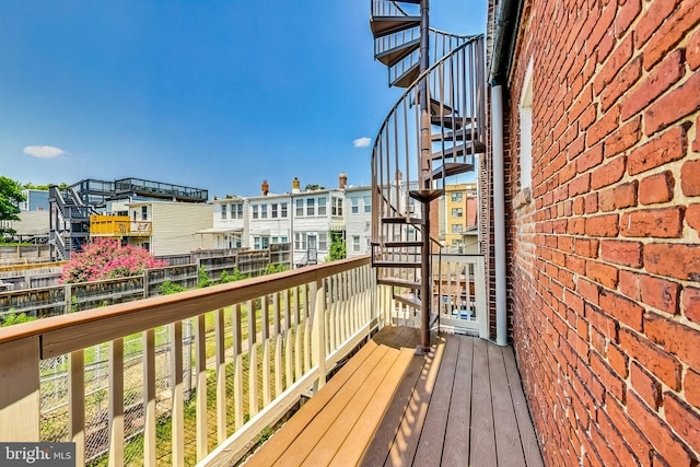 balcony with a residential view