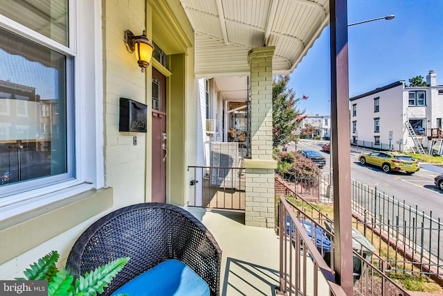 balcony with a residential view