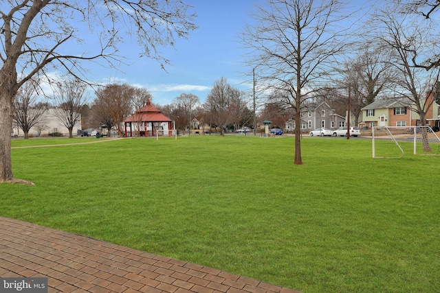 view of yard featuring a gazebo