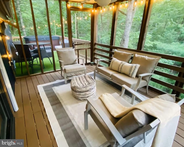 view of sunroom / solarium