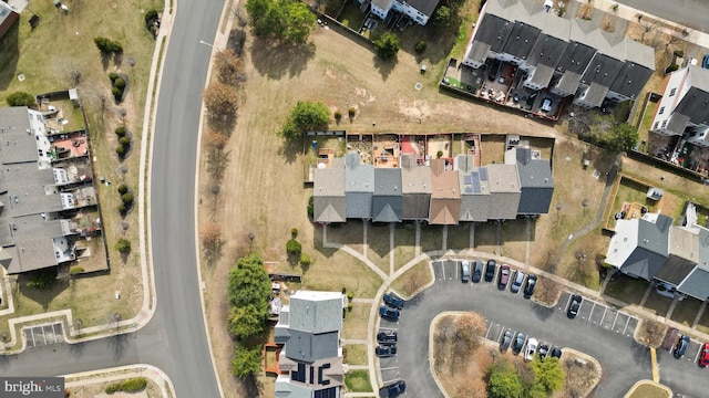 aerial view with a residential view