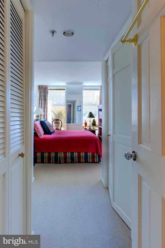 view of carpeted bedroom