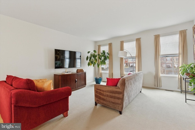 view of carpeted living room