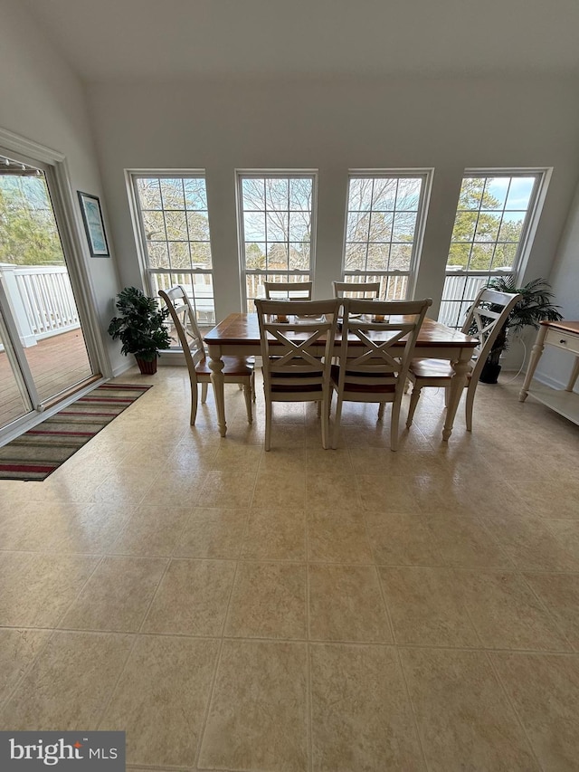 view of dining area