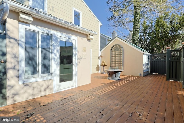 view of wooden terrace