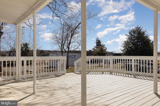 view of wooden terrace