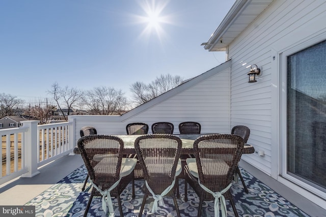 view of patio with outdoor dining space