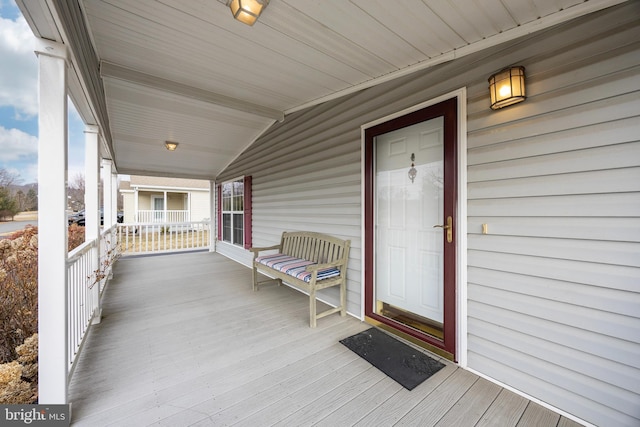 exterior space featuring covered porch