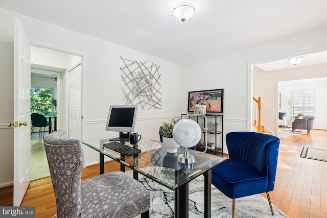1729 Hutchinson Ln, Silver Spring, MD 20906 - home office featuring healthy amount of natural light and wood finished floors