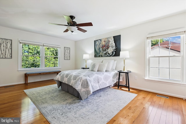 1729 Hutchinson Ln, Silver Spring, MD 20906 - bedroom with light wood-type flooring, baseboards, and a ceiling fan