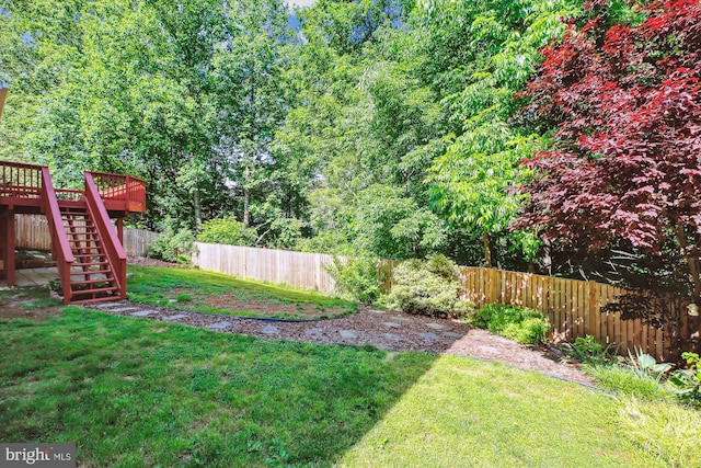 1729 Hutchinson Ln, Silver Spring, MD 20906 - view of yard featuring stairs and a deck