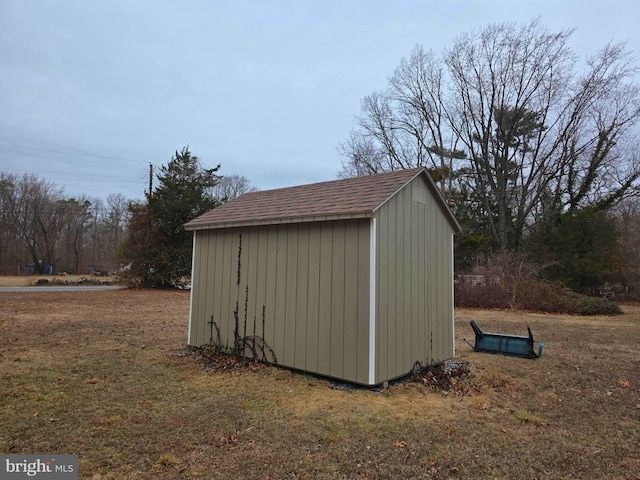 view of shed