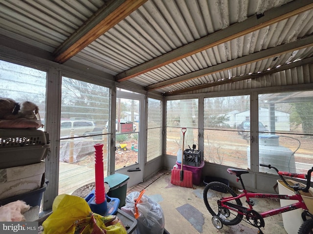 view of sunroom