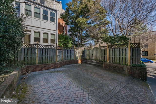 view of patio / terrace with fence