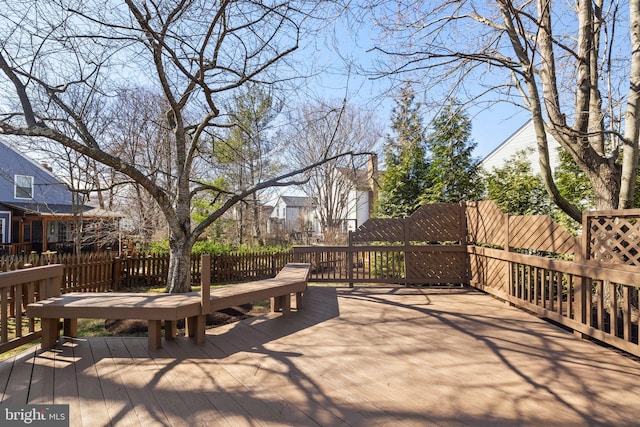 view of wooden deck