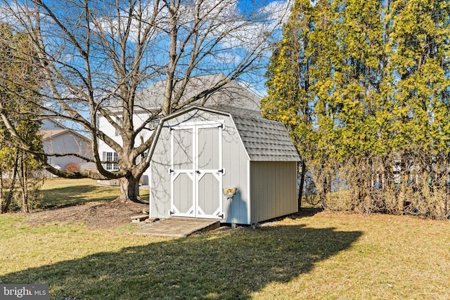 view of shed