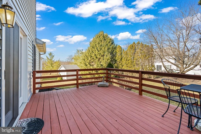 view of wooden deck