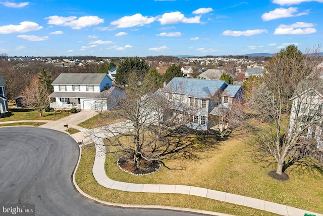 birds eye view of property featuring a residential view